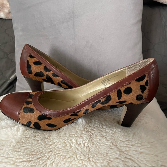 Franco Sarto Leopard Print Heels - Picture 1 of 6
